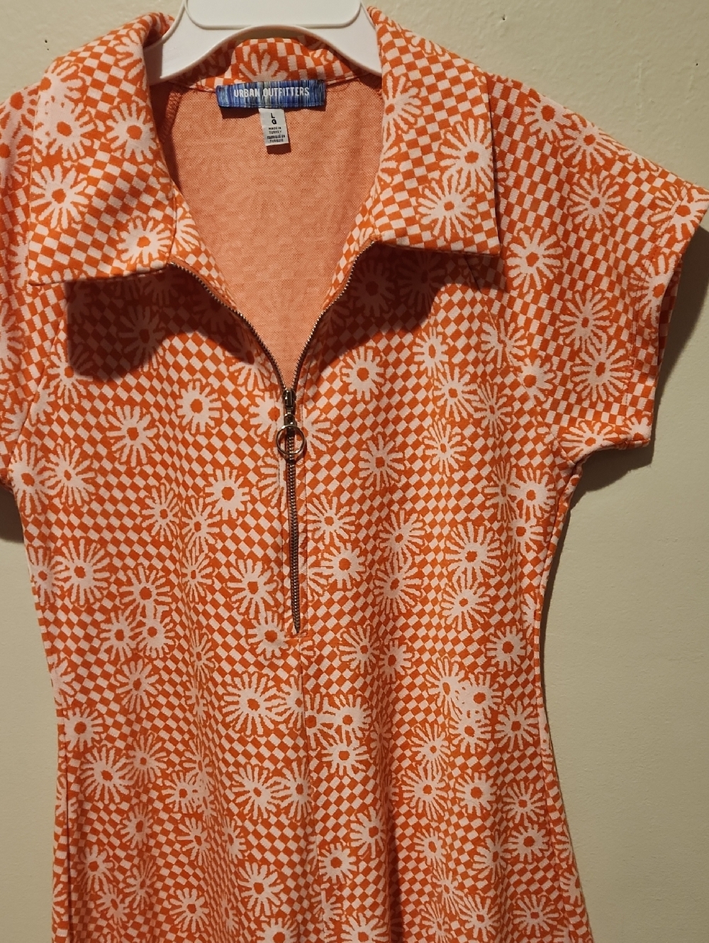 ❤️ NWOT! URBAN OUTFITTERS ARLO ZIP FRONT MINI DRESS, LARGE - Picture 5 of 10